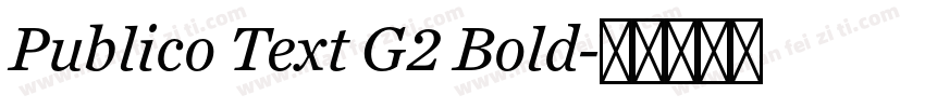 Publico Text G2 Bold字体转换